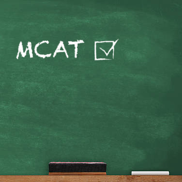 MCAT written on chalkboard